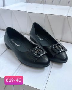 [Hàng sẵn Fullbox] 669-40 Giày búp bê nữ Giày Ball mũi nhọn cao cấp logo G siêu xinh xắn🎀❤