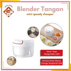 Speedy Chopper Blender Tarik Tangan Manual Pemotong Bawang & Sayur
