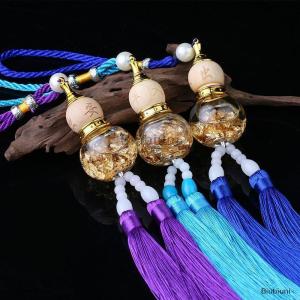 [COD] Biubiuni จี้ทรงน้ำเต้าฟอยล์สีทองประดับขวดแก้วประดับภายในรถจี้ทรงน้ำเต้าสองชั้น