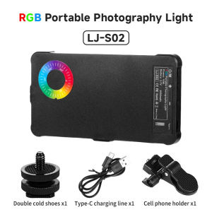 ToKerNew RGB LED Video Light Pocket Fill Light For IPhone Android Phone IPad Laptop Camera Live Streaming Vlog Photography