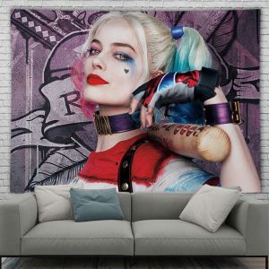 Clown Girl Hip Hop แขวนผ้า Wall Tapestry บุคลิกภาพสาว Room Wall พื้นหลังผ้า Blackout Curtain Tablecloth Beach Towel