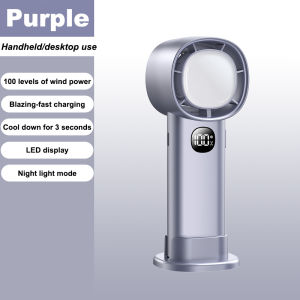 120 gear Handheld fan mini fan Digital Display multi-level wind power portable small fan Double ball bearing motor Really cool air Rechargable Turbofan