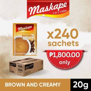 Maskape Brown and Creamy 3 in 1 Coffee 20g x 240 pcs
