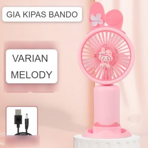 KIPAS SANRIO BANDO | KIPAS PORTABLE SANRIO | PORTABLE FAN | USB FAN | KIPAS USB | MELODY | KUROMI | CINAMORROL | HELLOKITTY | CHARGER USB FAN | KIPAS GENGGAM | HADIAH ULANG TAHUN ANAK | BIRTHDAY GIFT | KADO ULANG TAHUN