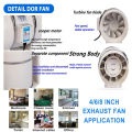 Toilet exhaust fan ventilation fan Inline Duct Fan Duct Vent Bathroom Kitchen Grow Tent  Toilet Motor for Ducting Vents Bathroom. 