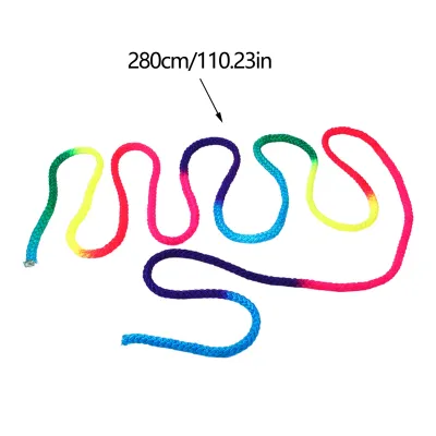 Training Rope Gymnastics Rope Rainbow Rhythmic Gymnastics Rope Gymnastics Sports Rope for Arts Training Artistic Gymnastics 2.8m