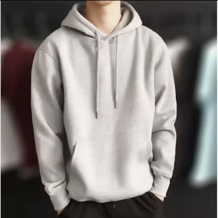 Men Grey Hoodie Sweater Premium Cotton Quality