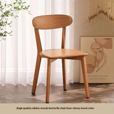 Solid Wood Dining Chair Backrest Dining Chairs Light Luxury Chair High-end Wooden Dining Chair