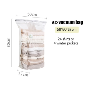 【SG Seller】stockVacuum Compression Bags Save Space Storage No Need Pump Quilt Blanket Storage Bag -extra large