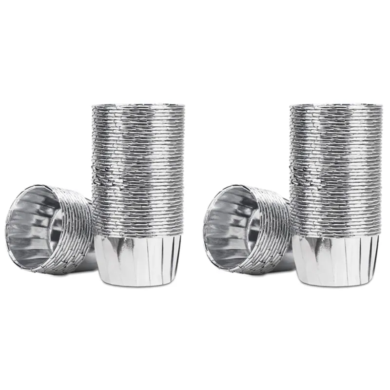 100Pcs Aluminum Foil Cupcake Baking Cups