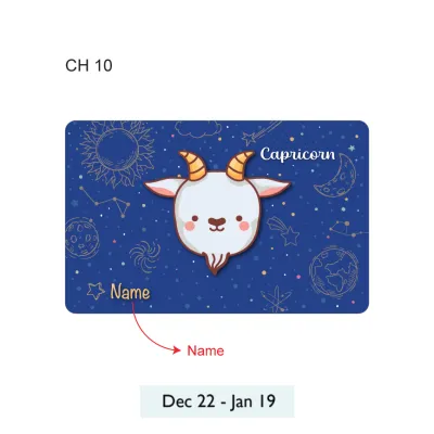 Personalised Ezlink Card Cute Horoscope Style perfect Customisable as gifts