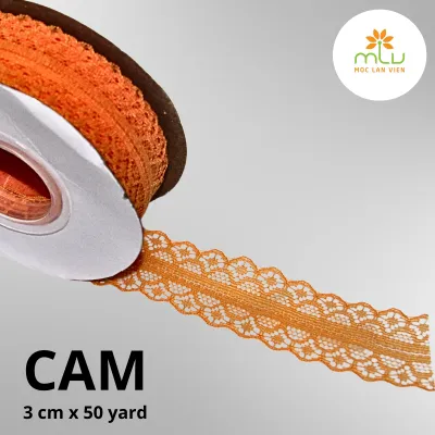 Ruy băng ren dây ren trang trí hoa và quà tặng (3cm x 25 yard)