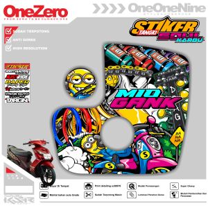 ONE ZERO Stiker Tangki Bensin MIO SOUL KARBU - Stiker viral tangki terbaru MIO SOUL KARBU Viral PNP