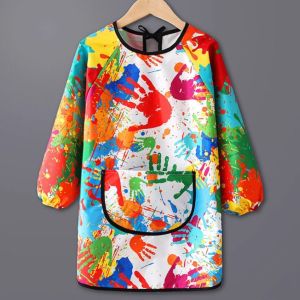 GTRBFDS Polyester Kids Painting Apron Waterproof Long Sleeved Cooking Apron Gifts Cosplay Costume Baking Bibs