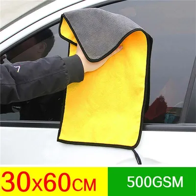 Kain Lap Microfiber/Tebal Daya Serap Tinggi Kain Pengering Pembersih Mobil Serbaguna Jumbo Towel Handuk Motor Lembut