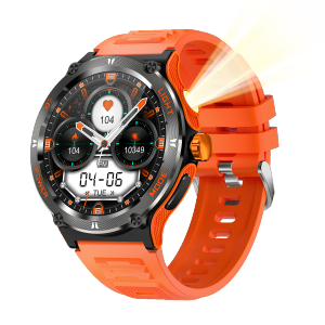 NineWind KT76 smart watch heart rate blood oxygen sleep monitoring suitable for Android IOS Bluetooth call compass flashlight outdoor sports watch wearable swimming smart bracelet For men women