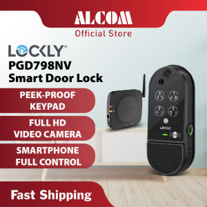 LOCKLY PGD798 VISION ELITE Smart Lock with HD Camera Fingerprint Doorbell Night Vision Mobile App & Voice Control