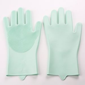 Soft Silicone Pet Bath Grooming Gloves for Dog Cat