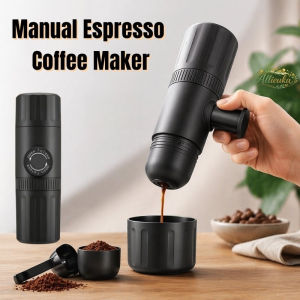 Allieuka Portable Manual Espresso Coffee Maker Hand Press Wireless Mini Travel Camping Office Home