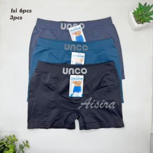 6pcs 3pcs Unco Celana Dalam Boxer Anak Laki Laki Usia 3 - 14 Tahun Bahan Adem Nyaman CD Anak Boxer