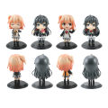 4 pcsset My Teen Romantic Comedy SNAFU Anime Figure Yukino Yukinoa Action Figure Yui Yuigahama Figurine Model Doll Toys 10cm. 