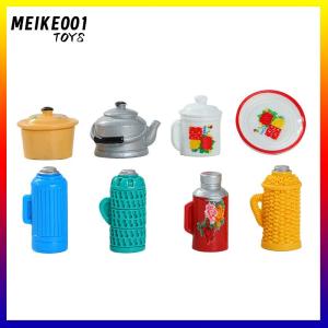 MEIKE001 1 12 Dollhouse Mini Coal Stove Kettle Gas Tank Model Dollhouse Kitchen Supplies Dolls House Furniture Decoration Accessories