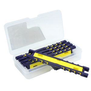 5pcs Fishing Line Winding Board Snell Organizers Fishing Snelled Hook Holder with Storage Box Fishing Leader Line Board