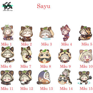 Genshin Impact - Set 10/15 Sticker Sayu game Genshin Impact hình dán trang trí vali điện thoại laptop mũ bảo hiểm.. siêu đẹp chống nước chống xước