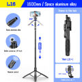 TNW L16 Tripod Bluetooth Selfie Stick Gimbal Stabilizer Tripod Stand Foldable Monopod 1530mm Extra Long Selfie Stick Remote Control  with  1/4 Adapter for Gopro Action Cameras phones. 