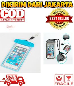 (BISA COD) PROMO Case HP Tahan Air / Cover HP Anti Air / Pelindung Tas Plastik HP Smartphone Waterproof Hujan 4-6 inch