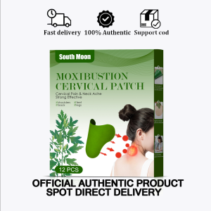 South Moon Mugwort Cervical Patch Daily Care Heat Patch Cervical Heating Patch Moxibustion Mugwort Patch Plaster Health Patch (12pcs)