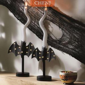 [COD] CHENJ เชิงเทียนรูปค้างคาวกระพริบตาเชิงเทียนฮาโลวีนลึกลับแบบกอธิคเชิงเทียนสำหรับงานเลี้ยงรวบรวมของขวัญตกแต่งบ้าน