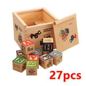 [Choo Choo Toy] 27/48pcs Montessori Early Education ABC Printing Blocks with Storage Box Toys Mainan Abjad 早教玩具 - BT268