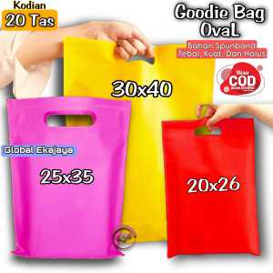 12 Pcs Lusinan Tas Kain Spunbond Goodie Bag Tali Uk Jumbo Besar 20x26x10 25x35x10 30x40x10 38x45x12