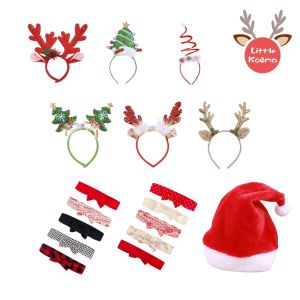 Baby Kids Christmas Led Light Headband Santa Hat Headwrap Hair Accessories Xmas Head Accessories [Christmas]