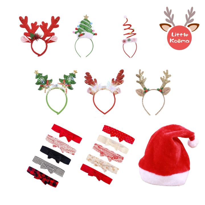 [Christmas] Baby Kids Christmas Hair Accessories Headband Santa Hat