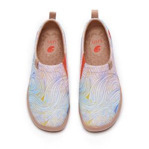 UIN Toledo I รองเท้าส้นเตี้ยสำหรับผู้หญิง รองเท้าท่องเที่ยวสี Slip-on Loafers-Van Gogh Sunflowers