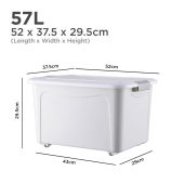 (JIJI.SG) AFRODILLE Storage Box - Stackable - Container - Box - Large Capacity - 57L - 80L - 120L / jt
