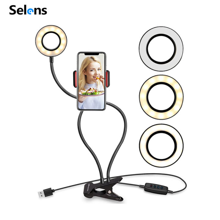 Selens Ring Light 2in1 with Cell Phone Holder Stand and Flexible