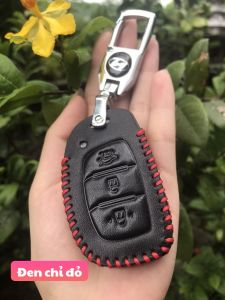 Bao da chìa khoá Hyundai i10 Tucson Elantra kèm móc khoá logo Hyundai