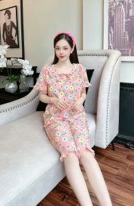 [3 size 46-70KG] Đồ bộ LỤA LỬNG HOA LÁ TIỂU THƯ DỄ THƯƠNG thời trang MỊN MÁT NHẸ NHÀNG