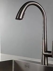 Hot And Cold Sink Kitchen Faucet All Copper Single Cooling Stainless Steel FaucetFast shipping