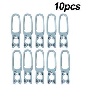 GEMMA 10 Pcs White/Grey Clothes Pegs Plastic Windproof Washing Pegs Practical Small Underwear Drying Rack for Household
