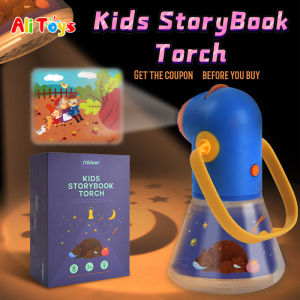 AliToys 3 years old or above Kids Sleeping Story Book Torch Projector Flashlight Electronic Learning Educational Toys For Boys Girls Best Gift