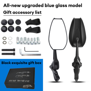 StopGuard Side Mirror For Motorcycle Street King Anti-glare Adjustable AOS4 Mirror 1 Pair Motorcycle rear-view mirror