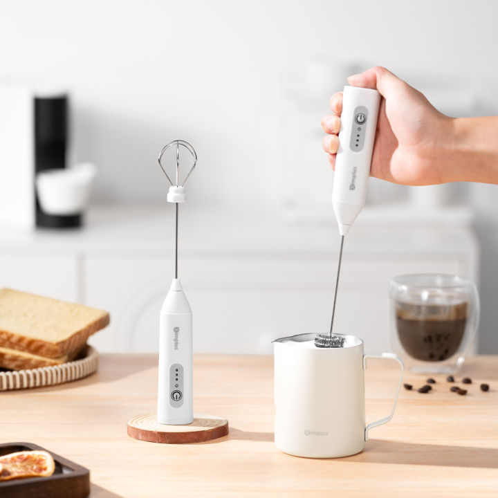Simplus Electric Milk Frother & Egg Whisk - Long-Lasting Battery, Pure ...