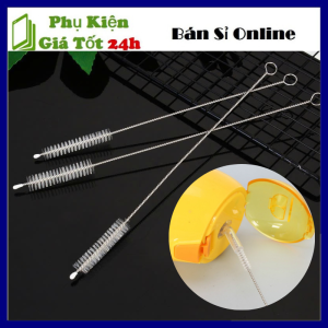 COMBO 10 Que Cọ Rửa Vệ Sinh Ống Hút Cho Bé Bằng Thép Không Gỉ Size 17.5 cm Dễ Dàng Uốn Cong Làm Sạch Mọi Vết Bẩn - CỌ Rửa Ống Hút