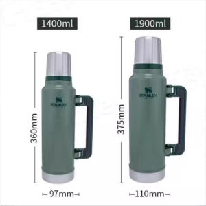 American Stanley Thermos Bottle Hot Cold Water Outdoor 304 Stainless Steel Portable Water Cup Bottle 1.4L