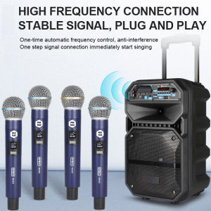 Bộ micro karaoke không dây ontekco pin sạc uhf dùng cho loa kéo âm ly vang đẩy đa năng