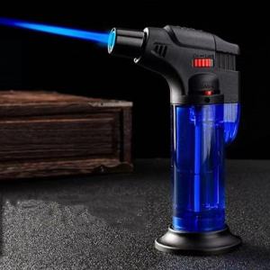 Refillable Jet Torch Lighter Windproof Multiple Colors - Ideal for Grilling Baking Crafts Household Supplies